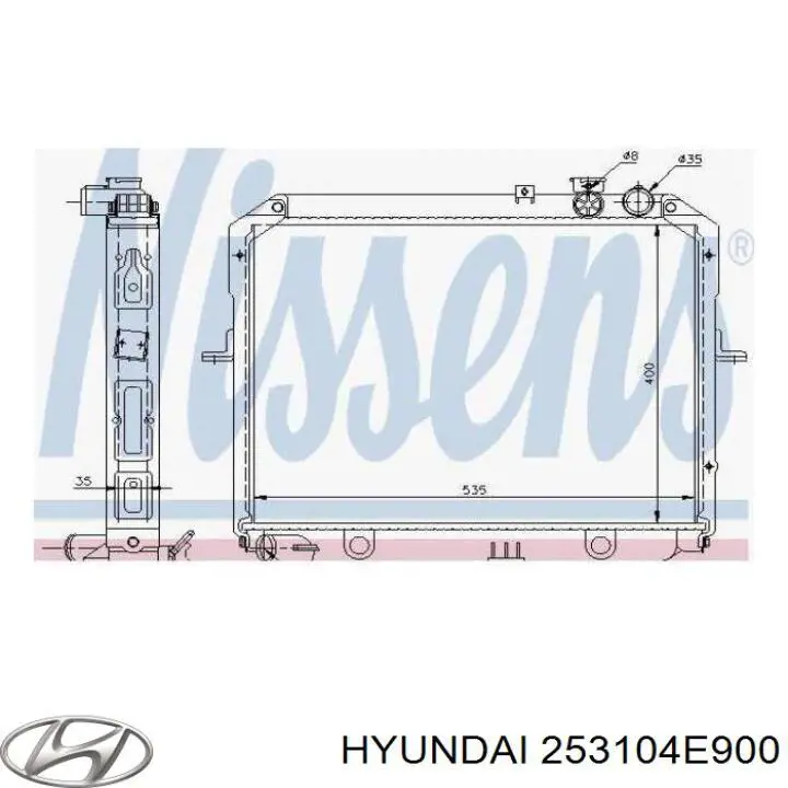 Радіатор 253104E900 Hyundai/Kia
