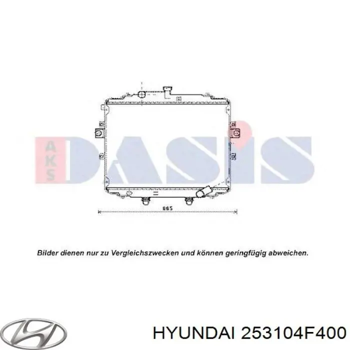 Радіатор основний Hyundai/Kia 253104F400 ціна, від 37.93 USD