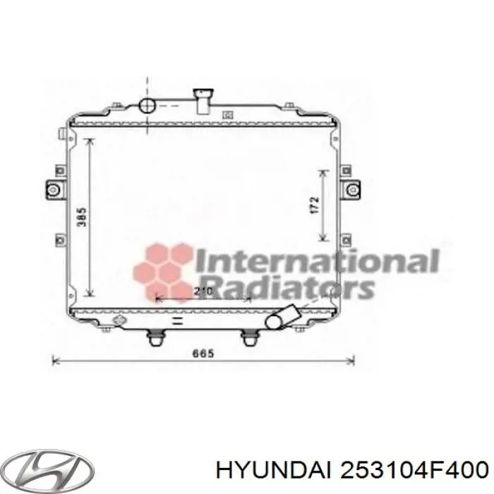Купити 253104F400 Hyundai/Kia Радіатор двигуна