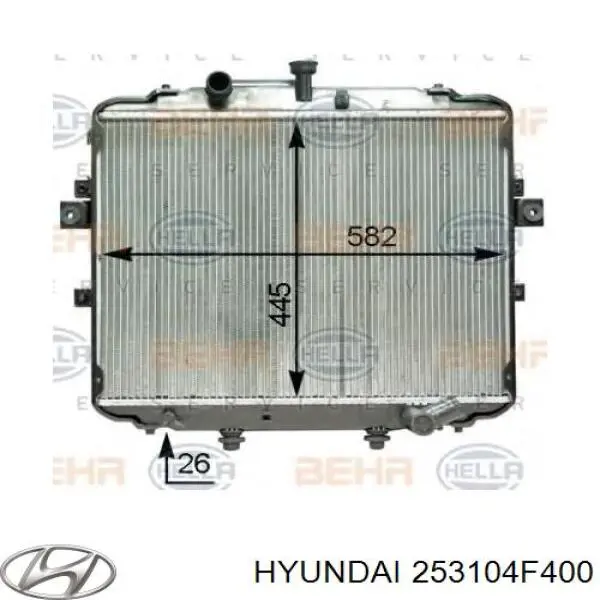 253104F400 Hyundai/Kia Радіатор охолодження двигуна