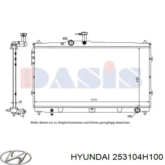 Купити 253104H100 Hyundai/Kia Радіатор двигуна