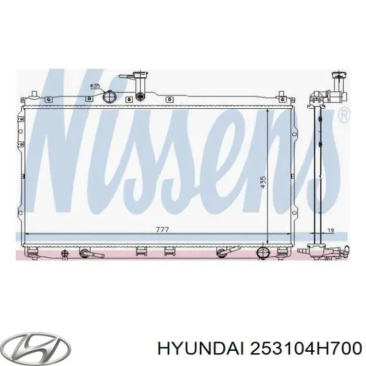 Радіатор 253104H700 Hyundai/Kia