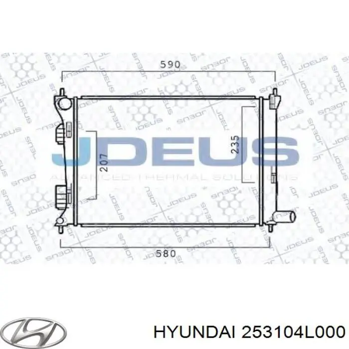 Купити 253104L000 Hyundai/Kia Радіатор двигуна