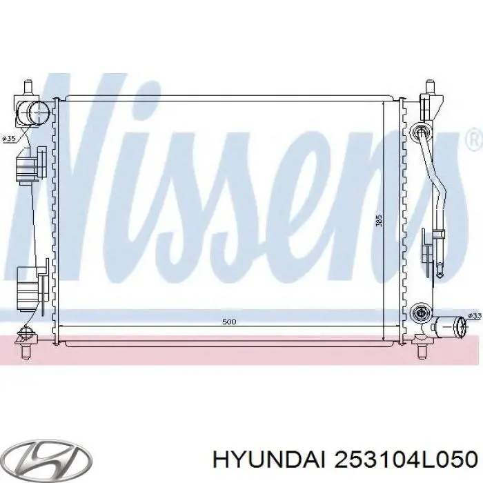253104L050 Hyundai/Kia Радіатор охолодження двигуна