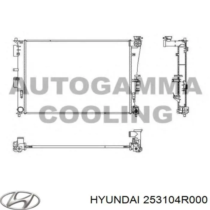 Радіатор основний Hyundai/Kia 253104R000 ціна, від 99.07 USD
