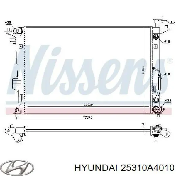 Купити 25310A4010 Hyundai/Kia Радіатор двигуна