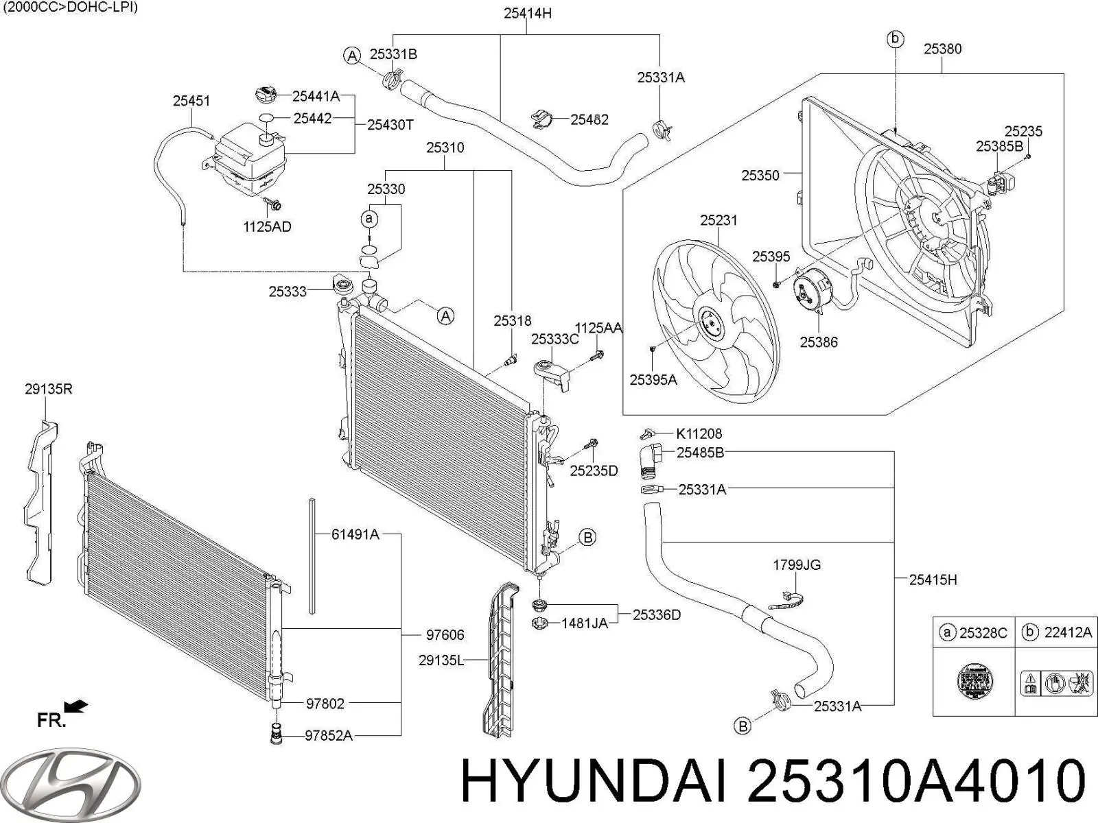 Радіатор основний Hyundai/Kia 25310A4010 ціна, від 76.43 USD