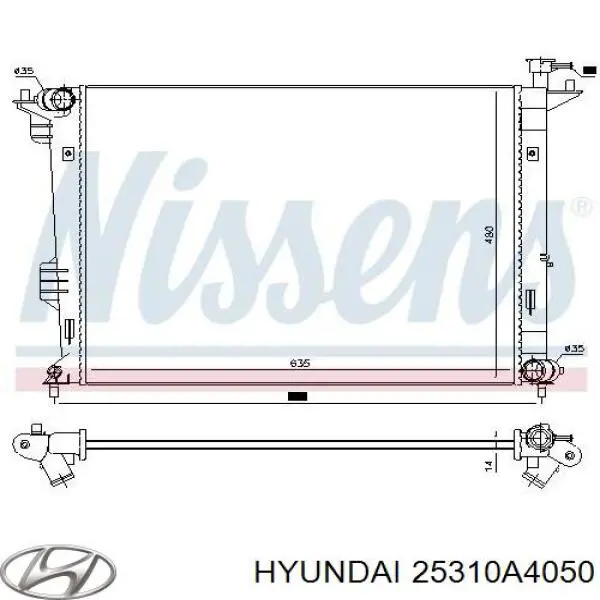 Купити 25310A4050 Hyundai/Kia Радіатор двигуна