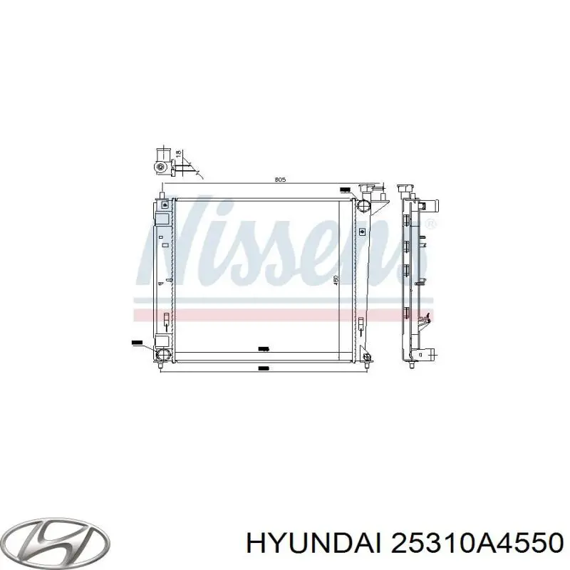 Купити 25310A4550 Hyundai/Kia Радіатор двигуна
