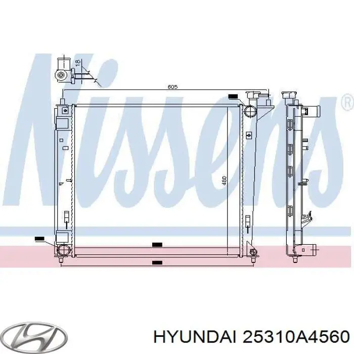 25310A4560 Hyundai/Kia Радіатор охолодження двигуна