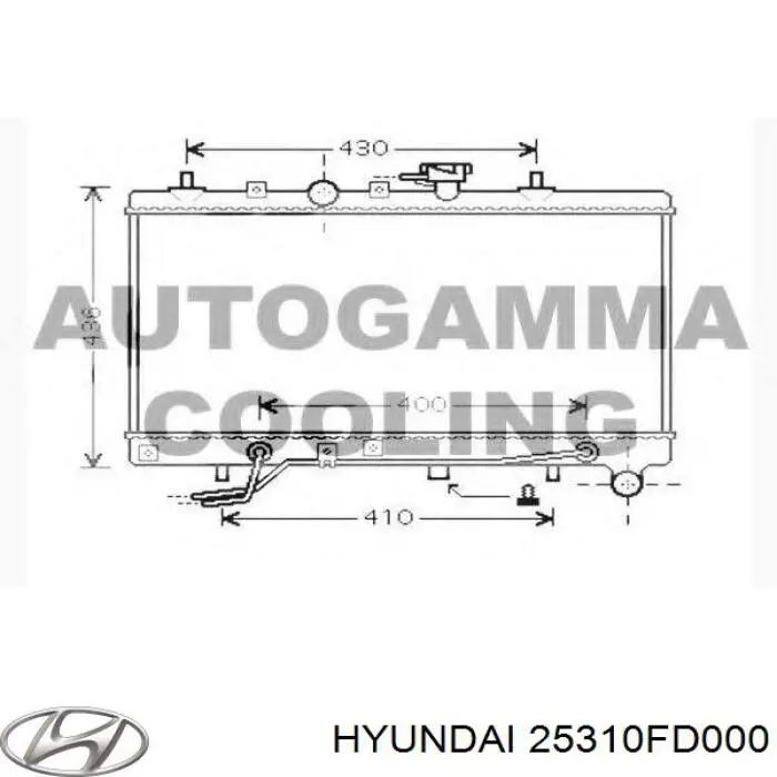 Купити 25310FD000 Hyundai/Kia Радіатор двигуна