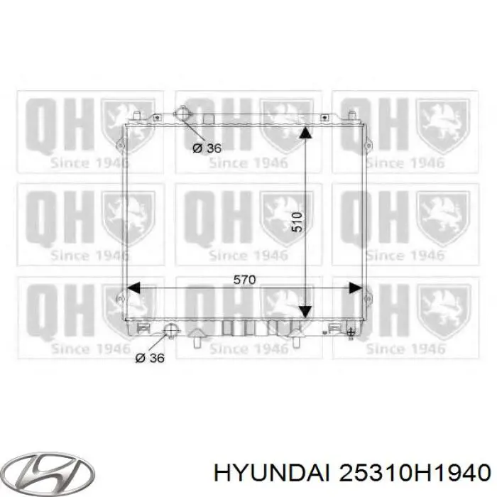 Купити 25310H1940 Hyundai/Kia Радіатор двигуна