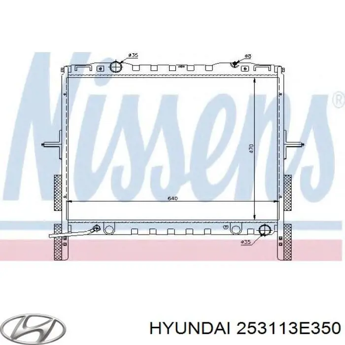 253113E350 Hyundai/Kia Радіатор охолодження двигуна