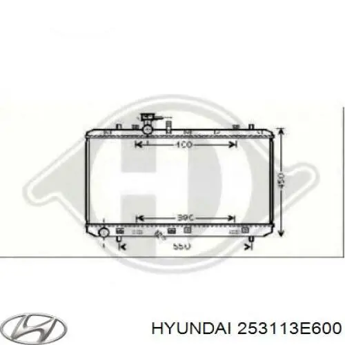 Купити 253113E600 Hyundai/Kia Радіатор двигуна