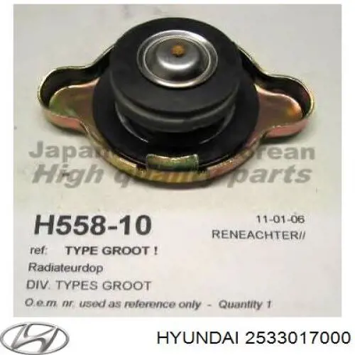 Купити 2533017000 Hyundai/Kia Кришка радіатора