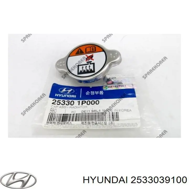 2533039100 Hyundai/Kia Кришка / пробка радіатора
