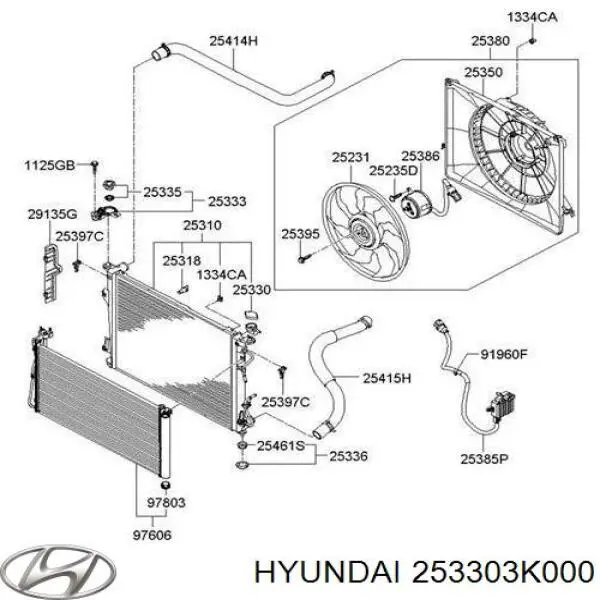Купити 253303K000 Hyundai/Kia Кришка радіатора