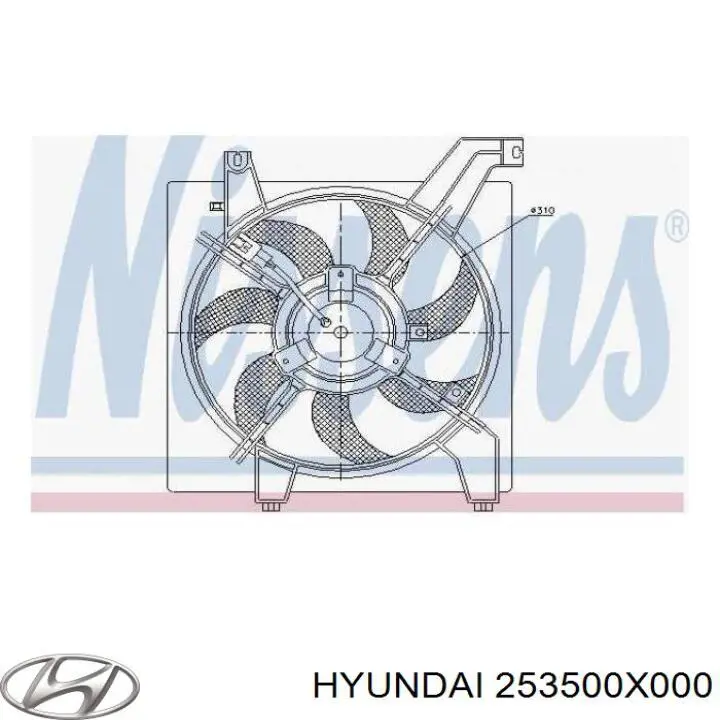 253500X000 Hyundai/Kia Облицювання рамки радіатора