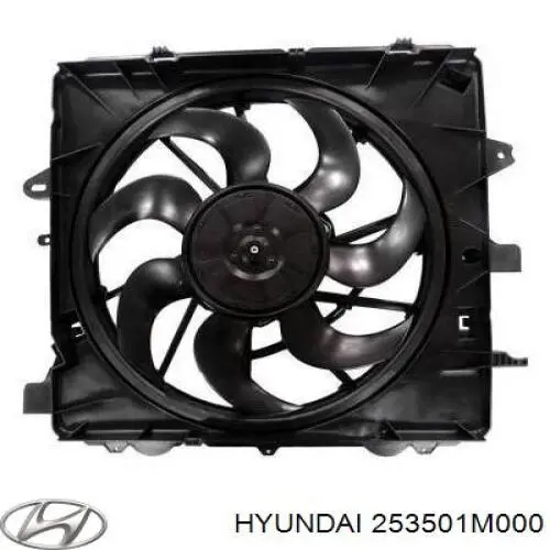 253501M000 Hyundai/Kia Дифузор (кожух) радіатора охолодження