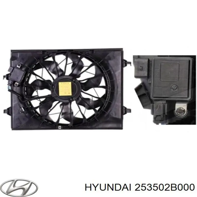 253502B000 Hyundai/Kia дифузор (кожух радіатора охолодження)