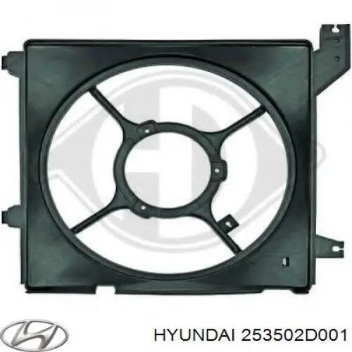 253502D001 Hyundai/Kia дифузор (кожух радіатора охолодження)