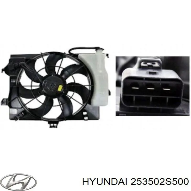 253502S500 Hyundai/Kia дифузор (кожух радіатора охолодження)