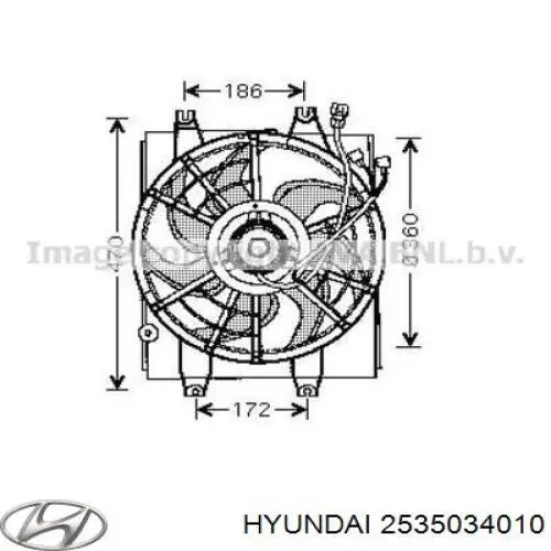 Купити 2535034010 Hyundai/Kia Облицювання рамки радіатора
