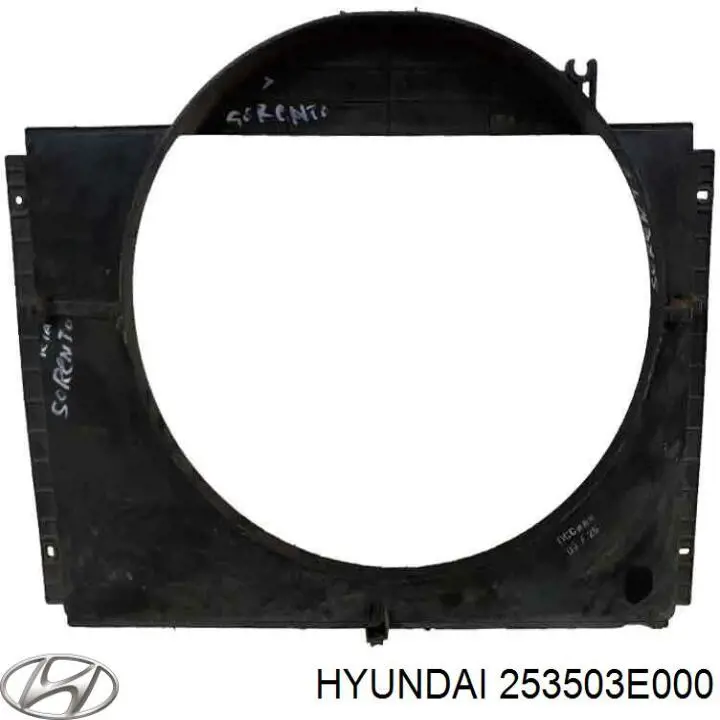 253503E000 Hyundai/Kia дифузор (кожух радіатора охолодження)
