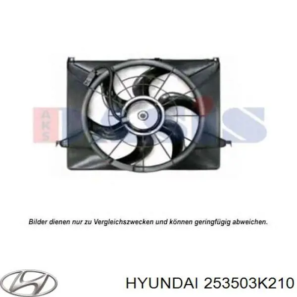 253503K210 Hyundai/Kia дифузор (кожух радіатора охолодження)