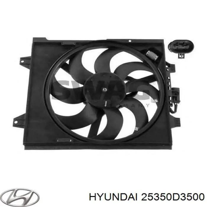Дифузор (кожух) радіатора охолодження 25350D3500 Hyundai/Kia