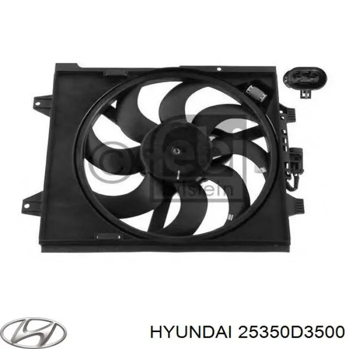 Дифузор (кожух) радіатора охолодження Hyundai/Kia 25350D3500 ціна, від 121.81 USD