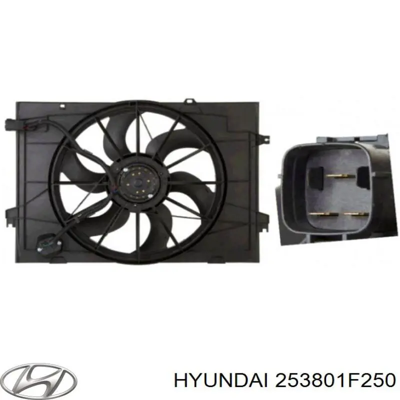 Дифузор радіатора охолодження, в зборі з двигуном і крильчаткою Hyundai/Kia 253801F250 ціна, від 82.36 USD