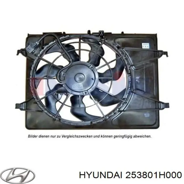 Купити 253802R050 Hyundai/Kia Дифузор радіатора кондиціонера, в зборі з крильчаткою і двигуном