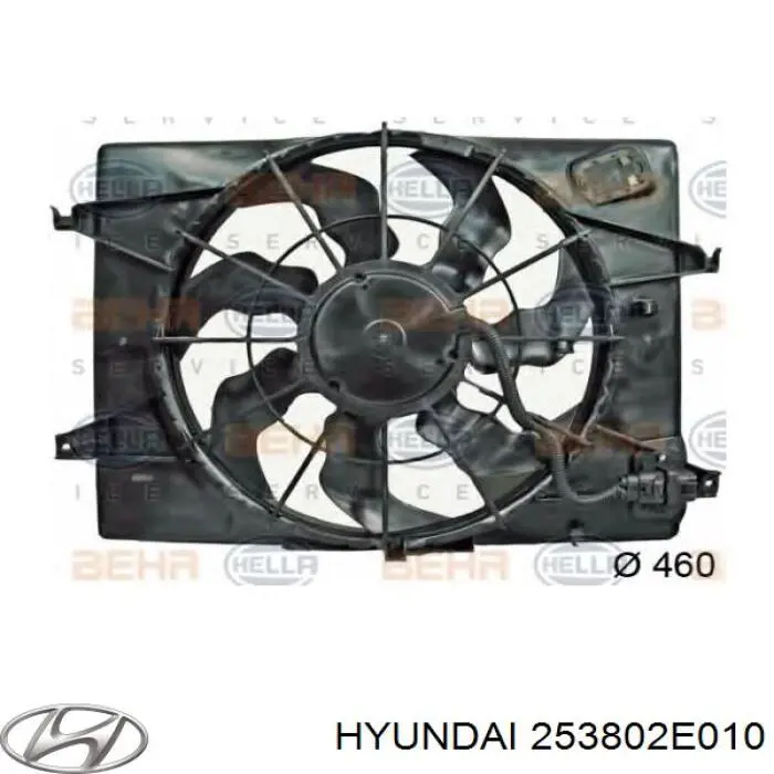 Дифузор радіатора охолодження, в зборі з двигуном і крильчаткою Hyundai/Kia 253802E010 ціна, від 76.13 USD
