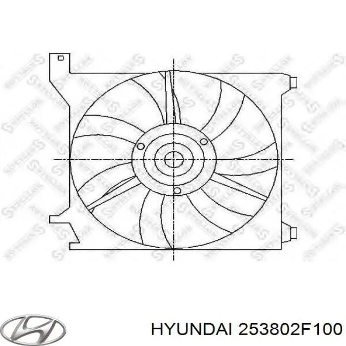 Дифузор радіатора охолодження, в зборі з двигуном і крильчаткою Hyundai/Kia 253802F100 ціна, від 25.33 USD