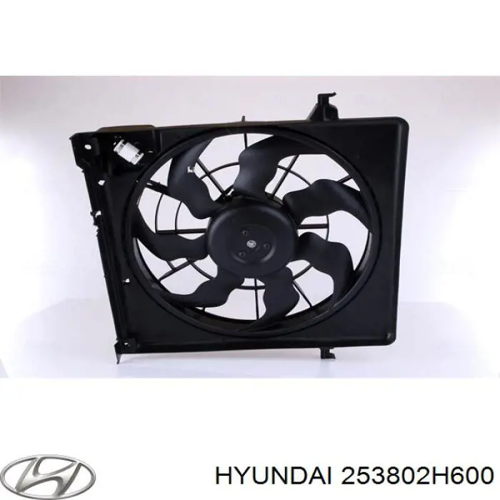 Купити 253802H600 Hyundai/Kia Дифузор радіатора охолодження, в зборі з двигуном і крильчаткою