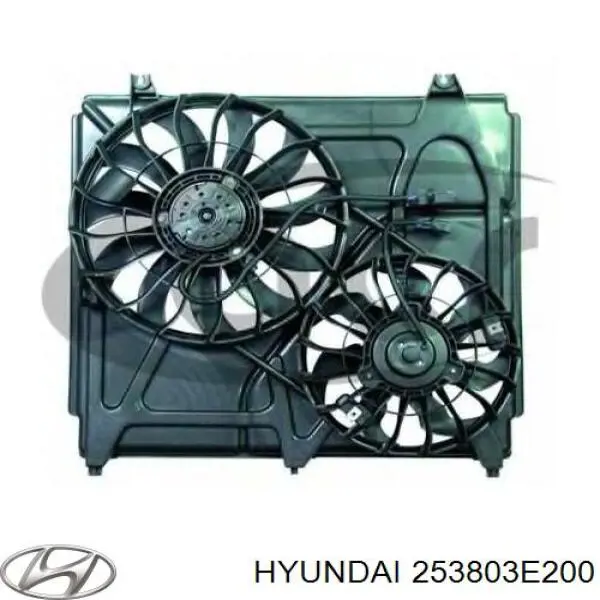 Дифузор радіатора охолодження, в зборі з двигуном і крильчаткою Hyundai/Kia 253803E200 ціна, від 176.76 USD