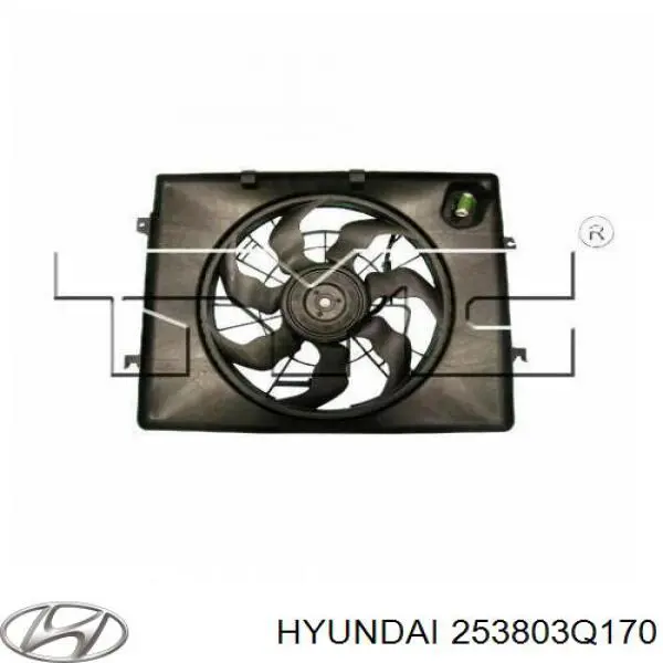 253803Q170 Hyundai/Kia дифузор радіатора охолодження, в зборі з двигуном і крильчаткою