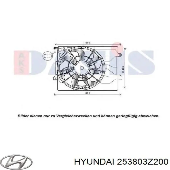 Дифузор радіатора охолодження, в зборі з двигуном і крильчаткою Hyundai I40 (VF) (Хендай I40)