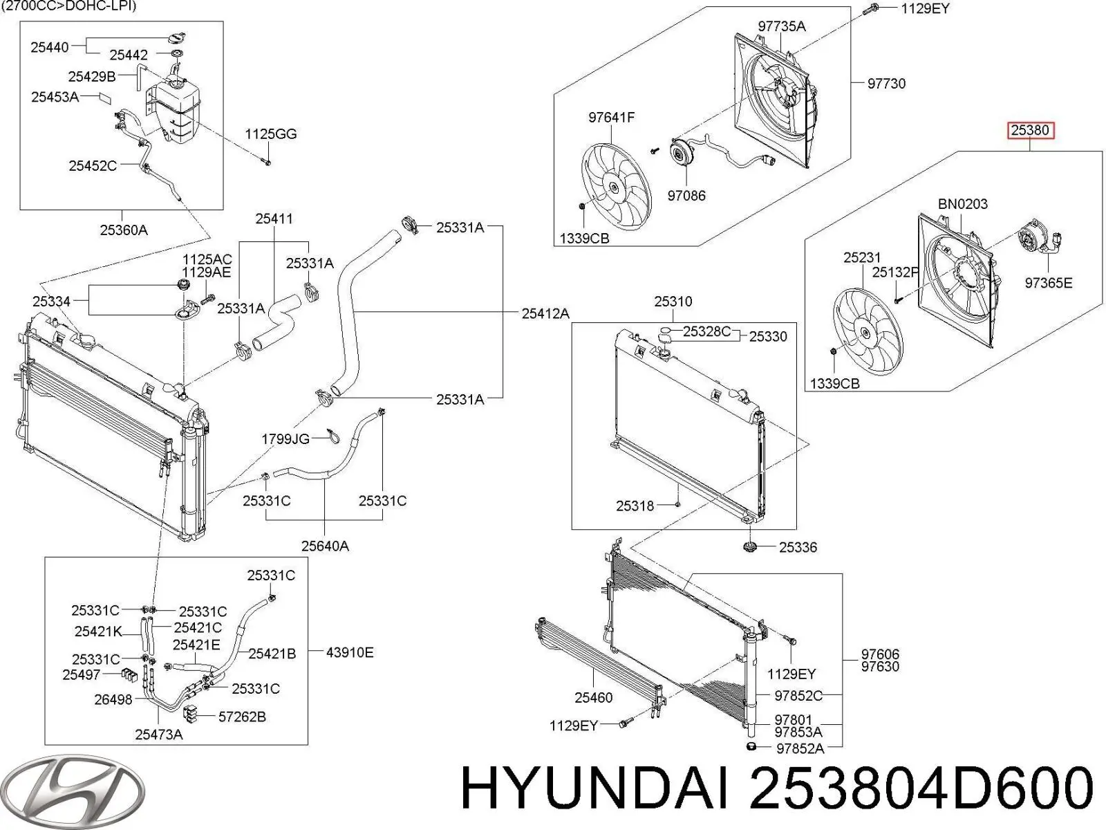  Hyundai/Kia 253804D600 ціна, від 60.83 USD