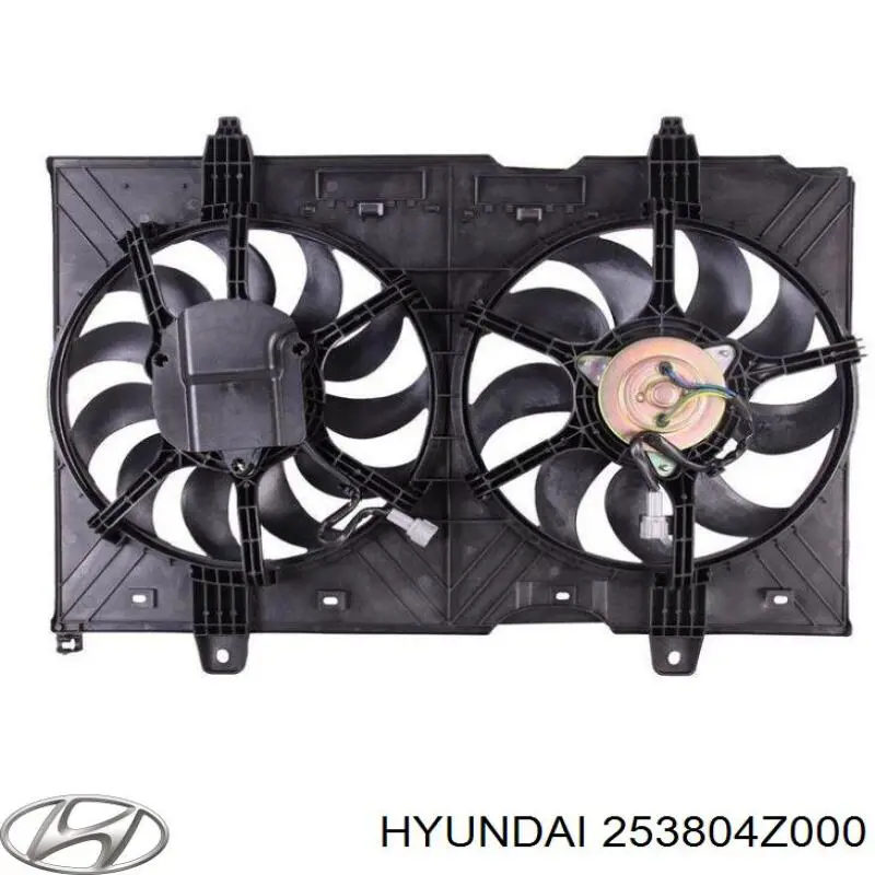 Купити 253804Z000 Hyundai/Kia Дифузор радіатора охолодження, в зборі з двигуном і крильчаткою
