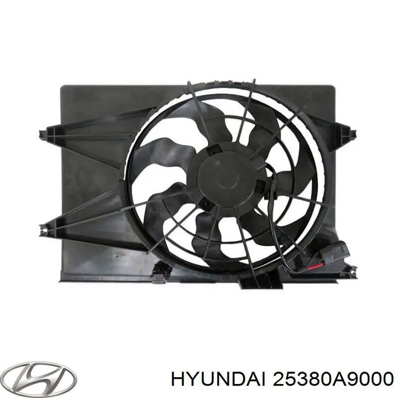 25380A9000 Hyundai/Kia Дифузор радіатора охолодження, в зборі з мотором і крильчаткою