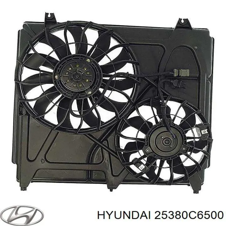 Купити 25380C6500 Hyundai/Kia Дифузор радіатора охолодження, в зборі з двигуном і крильчаткою