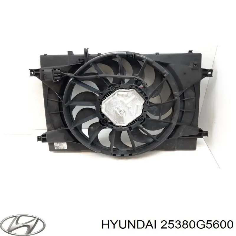 25380G5600 Hyundai/Kia Дифузор радіатора охолодження, в зборі з мотором і крильчаткою