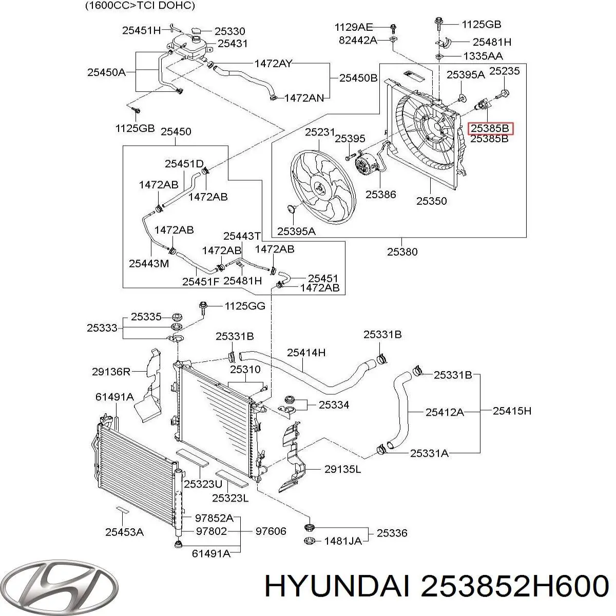  253852H650 Hyundai/Kia