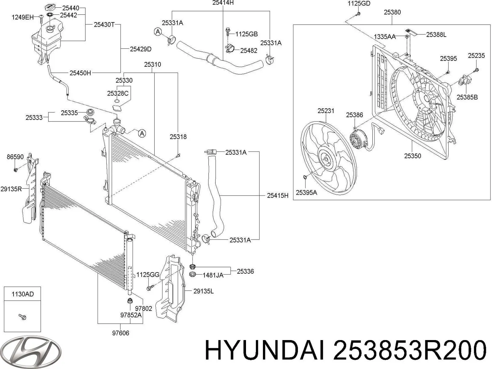 253853R200 Hyundai/Kia Регулятор оборотів пічки