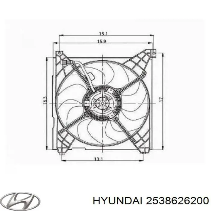 Двигун вентилятора системи охолодження Hyundai/Kia 2538626200 ціна, від 30.39 USD