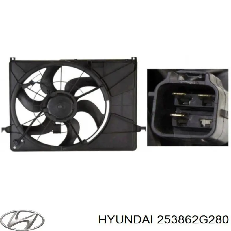 253862G280 Hyundai/Kia Електродвигун вентилятора системи охолодження