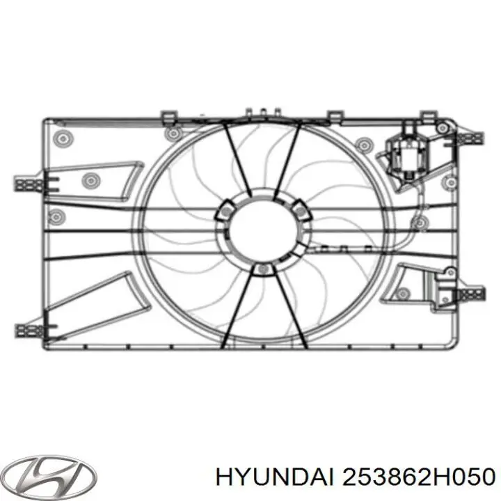 Купити 253862H050 HCC Двигун вентилятора системи охолодження