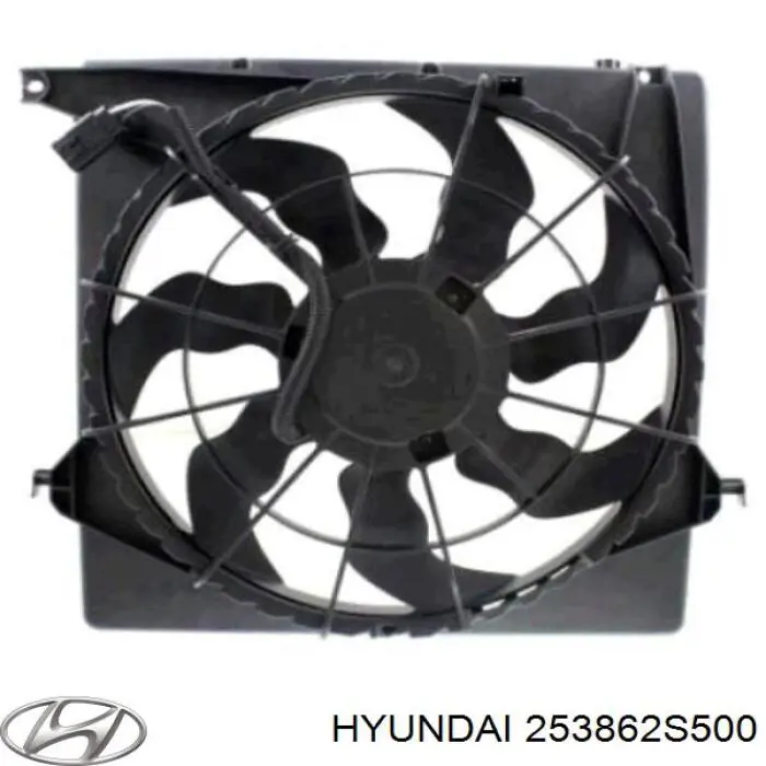 253862S500 Hyundai/Kia Електродвигун вентилятора системи охолодження